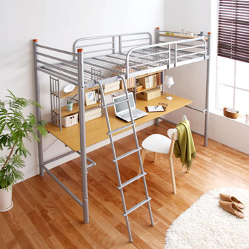 [得●割]スライドデスクつきロフトベッド【Satis】サティス　