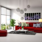 赤・緑・アイボリー？！カラーカウチソファで変わるインテリアの印象1