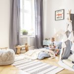 カーテンで作るオシャレな北欧風リビングコーデ１